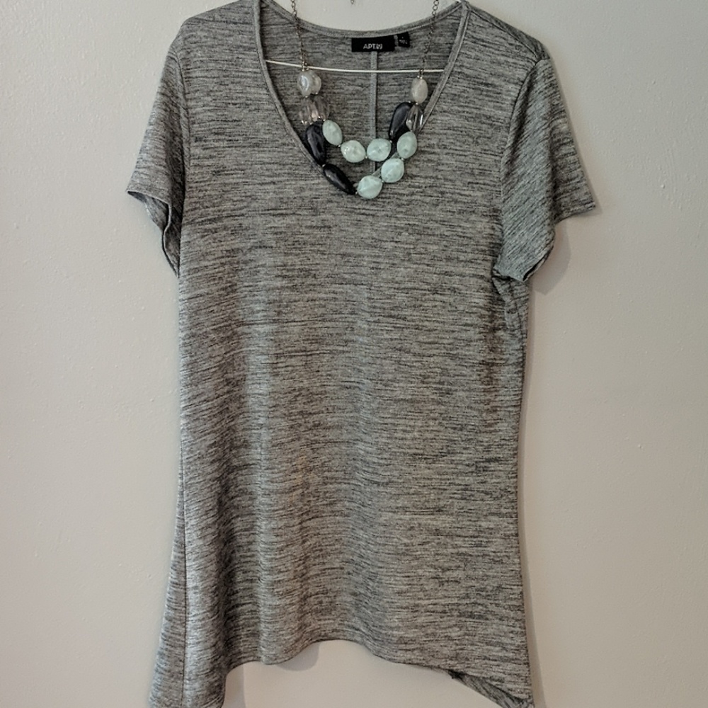 Grey apt 9 top. Size large